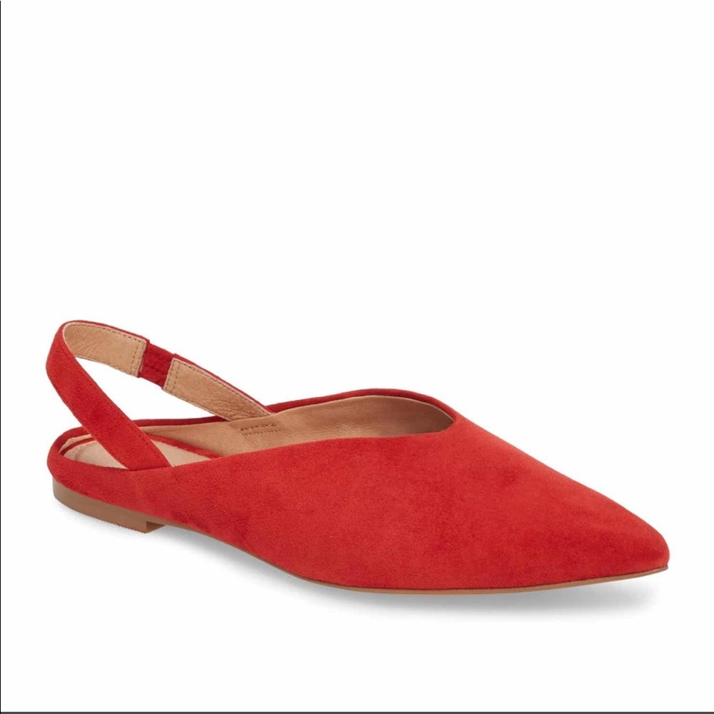 NIB Halogen Hasadie-Lea Red Suede Flats 🥿 - Picture 1 of 4